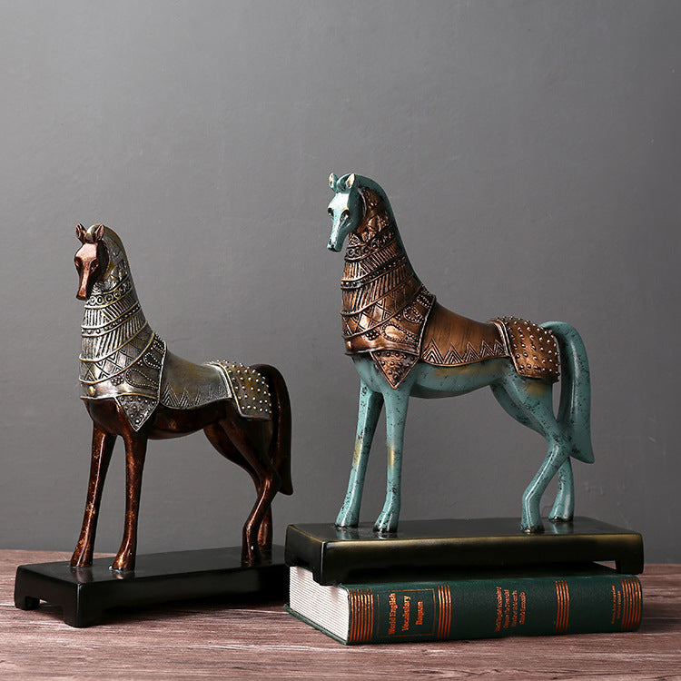 'Horse of War' Resin Ornaments