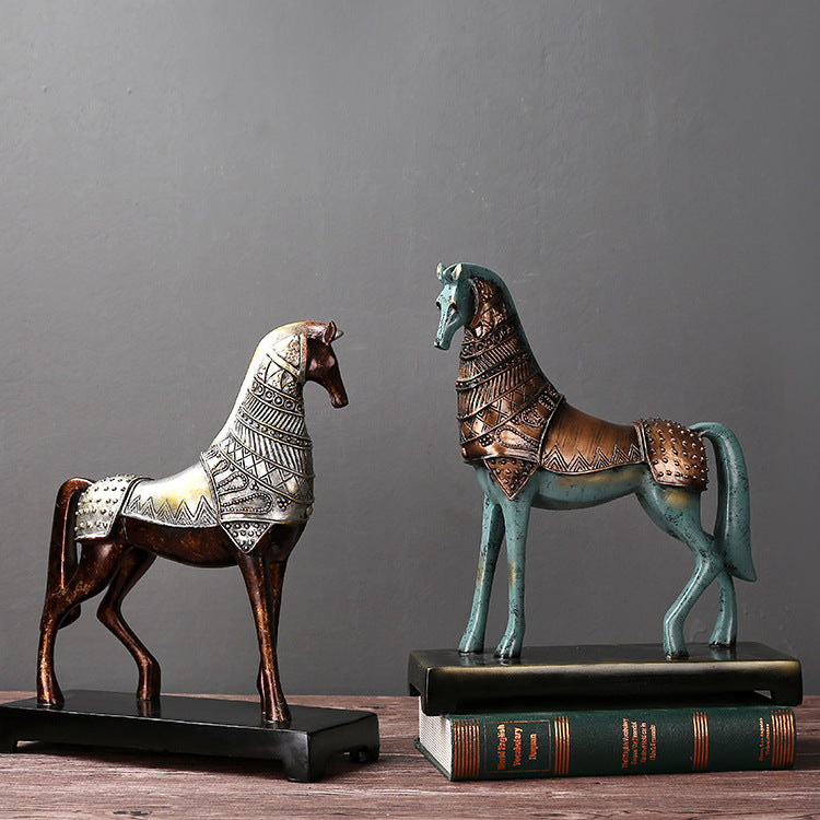 'Horse of War' Resin Ornaments