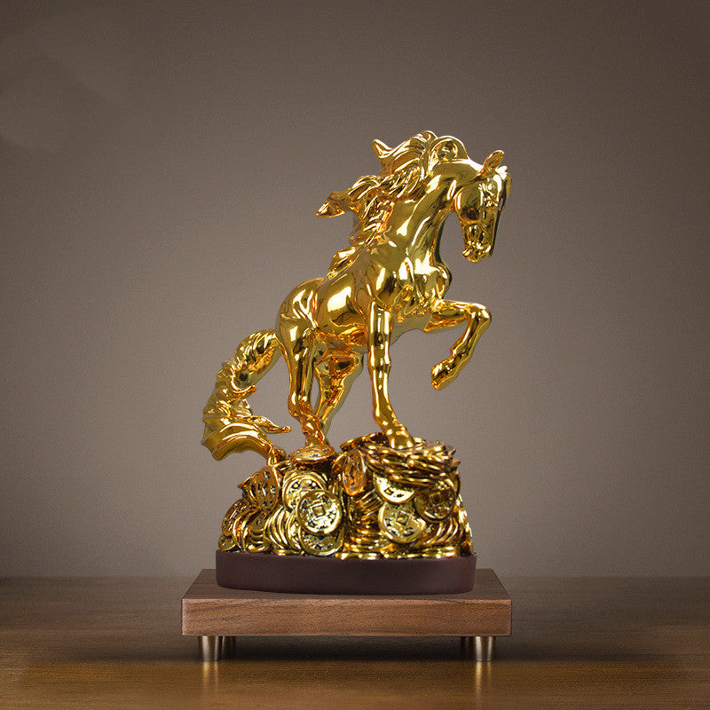 Golden Horse of Abundance and Luck