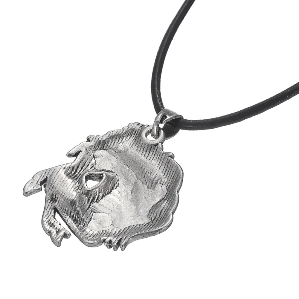 Stylised Horse Head Pendant on Leather Necklace