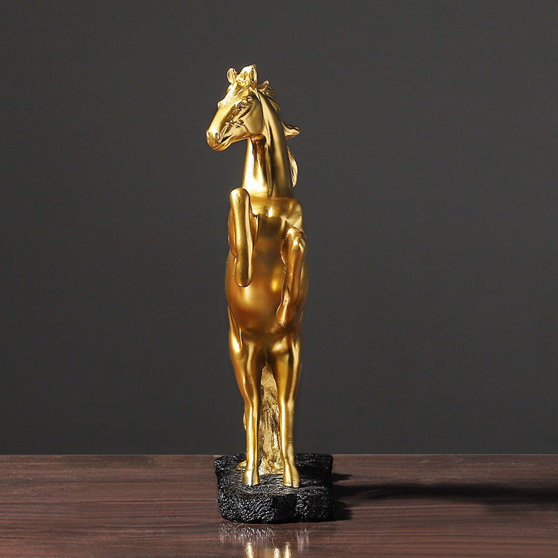 'Golden Horse' Wine Bottle Stand