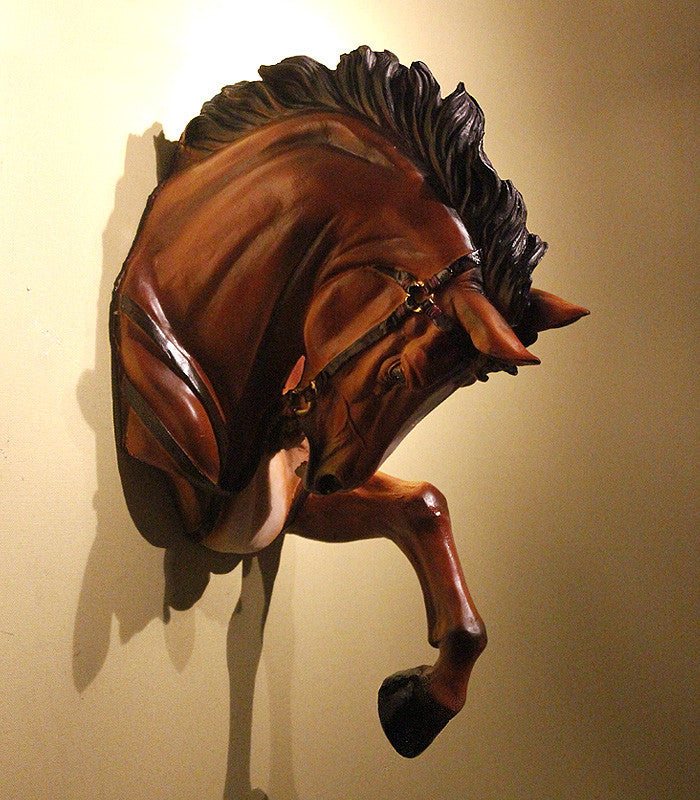 Large Resin Horse Bust - Wall Mounted