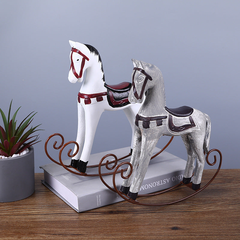 Resin Rocking Horse Ornament