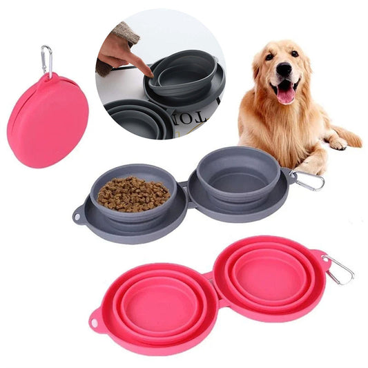 Portable Foldable Silicon Dog Bowl