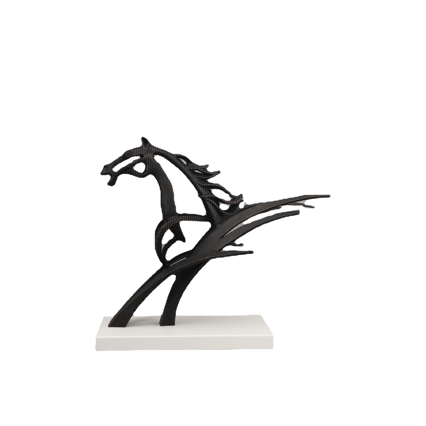 Geometric Metal Horse Sculpture Ornaments