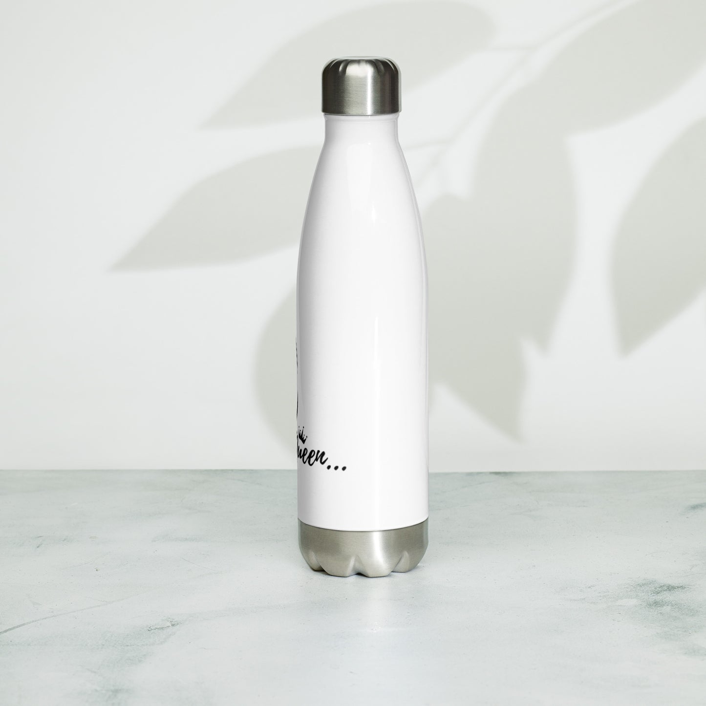 Ride Queen - White Stainless steel water bottle