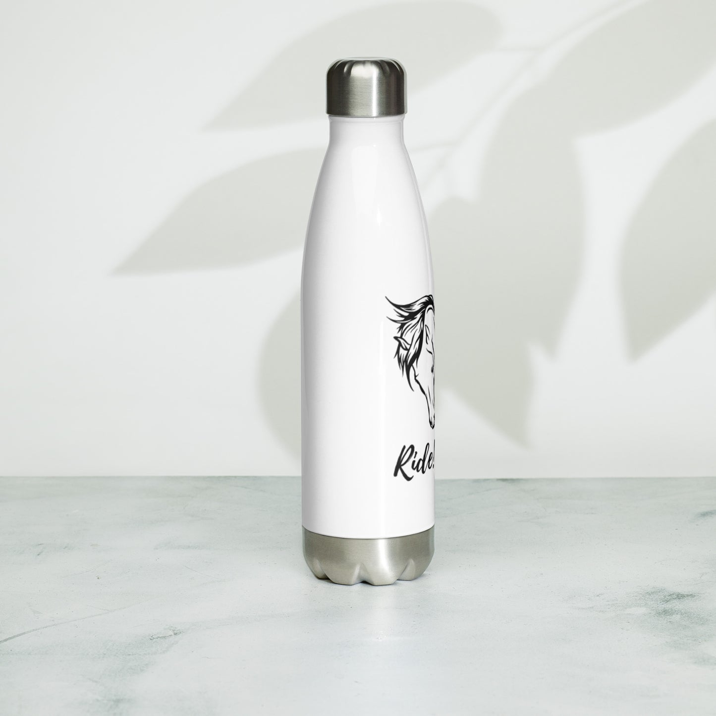 Ride Queen - White Stainless steel water bottle