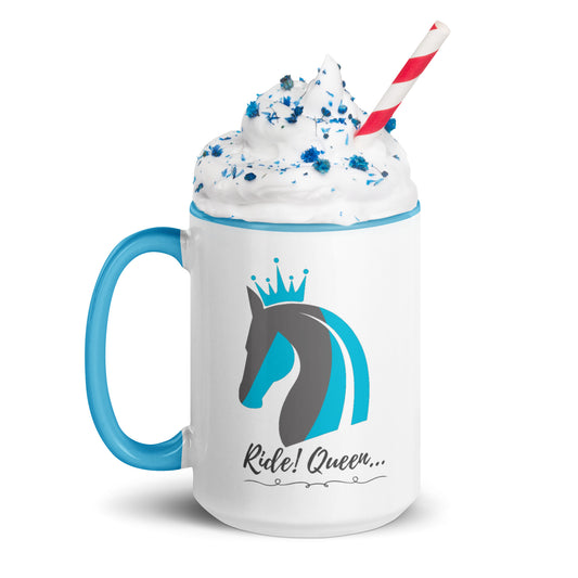 Ride Queen - RQ Logo Aqua Mug