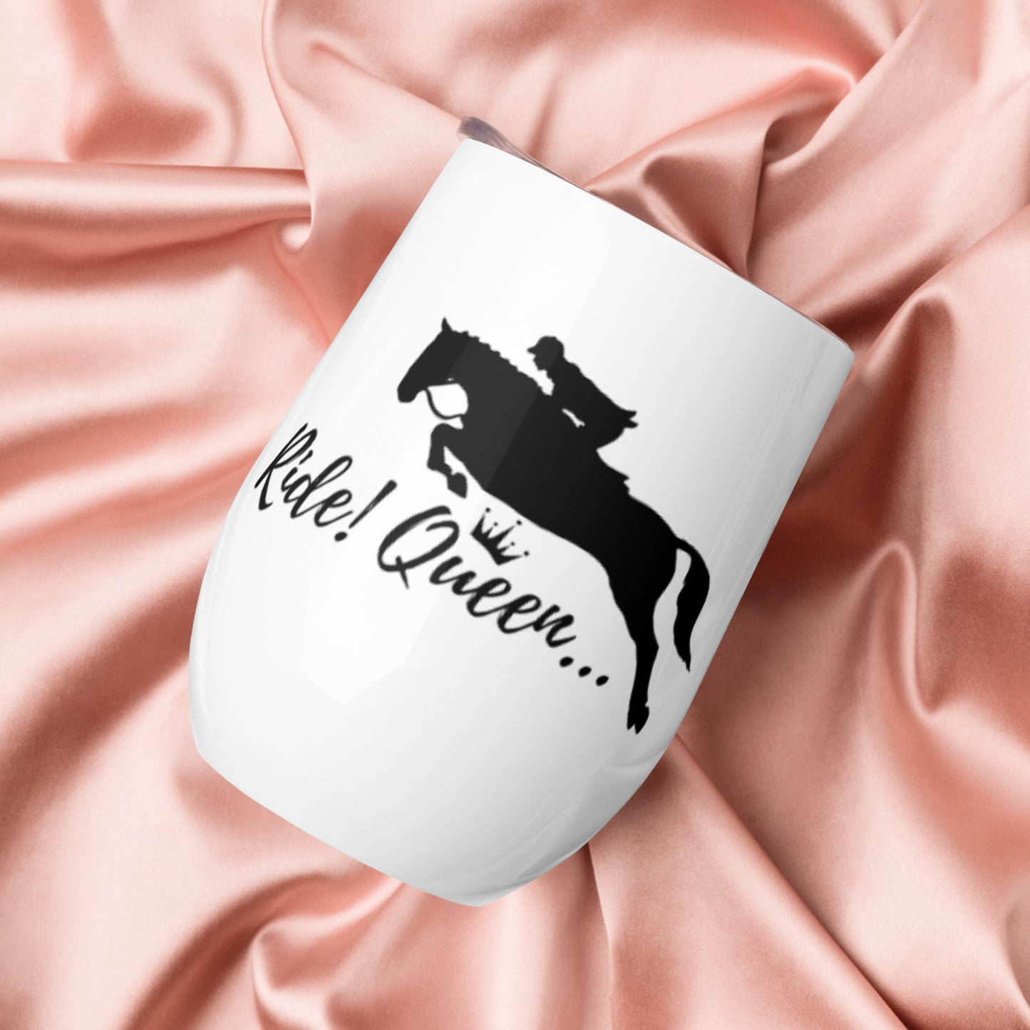 Ride Queen - Wine tumbler (Showjumping)